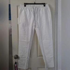 NWT Men's White Linen Pants Sz 2XL